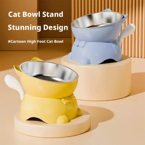 Anti-Tip Elevated Cat Bowl