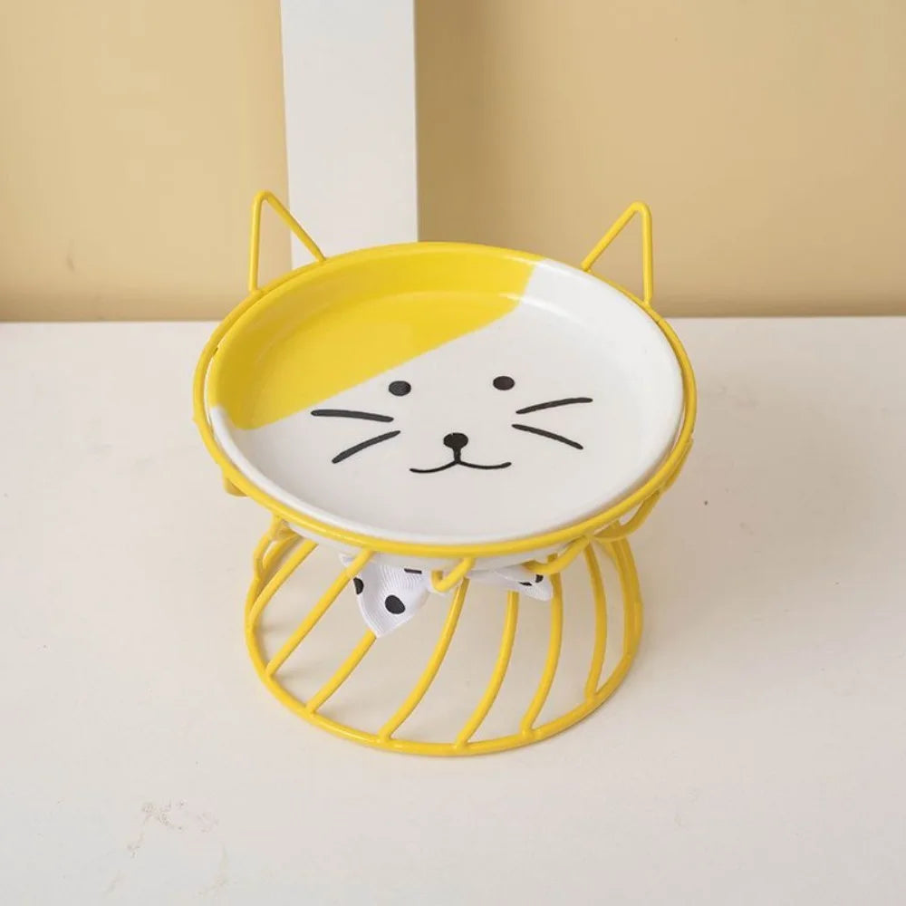 HappyBite Elevated Ceramic Cat Bowl