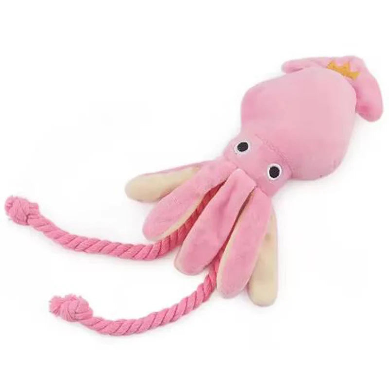 OctoRope Squeaky Chew Toy