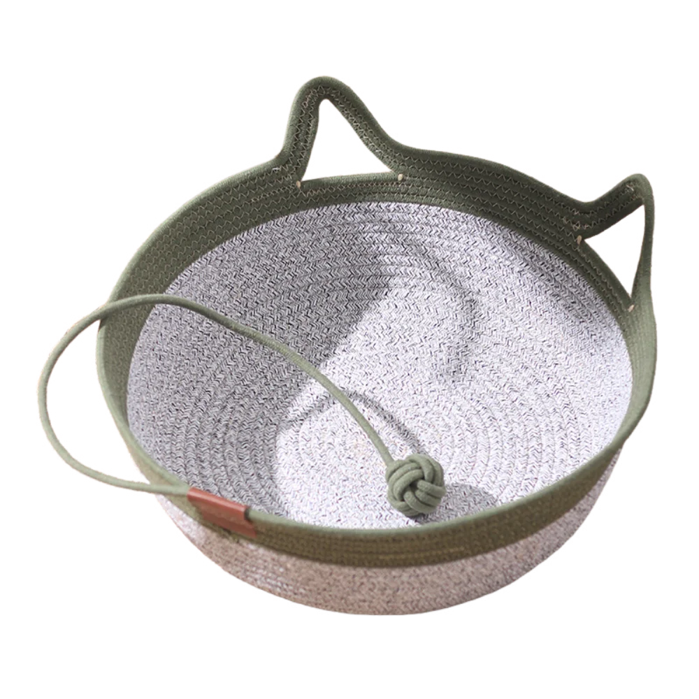 Hand Woven Round Cat Bed