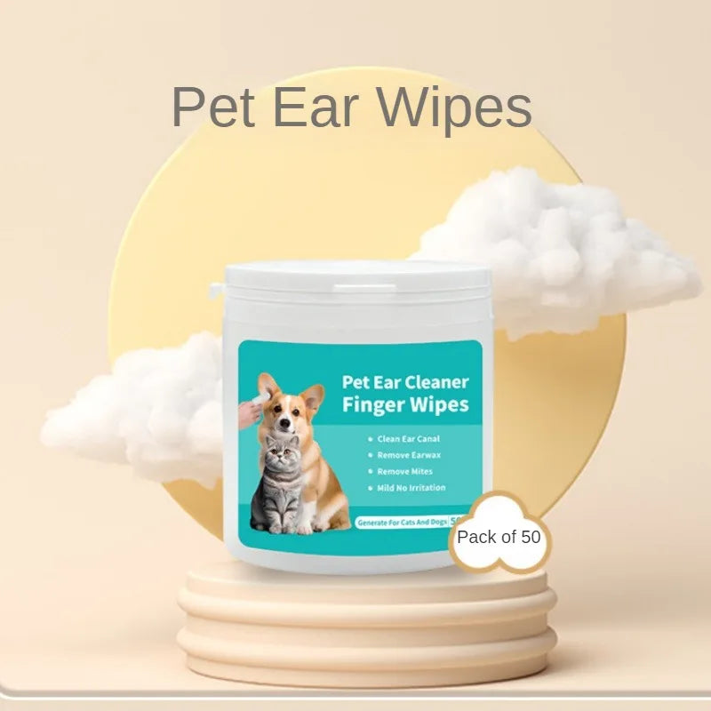 PawFresh Ear Cleaning Finger Wipes – 50 Pack