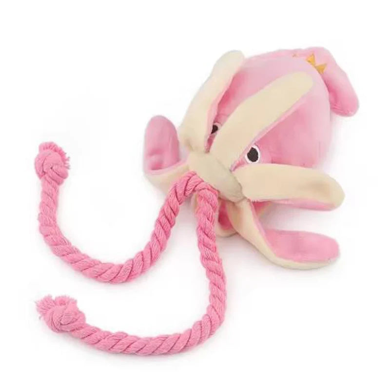 OctoRope Squeaky Chew Toy