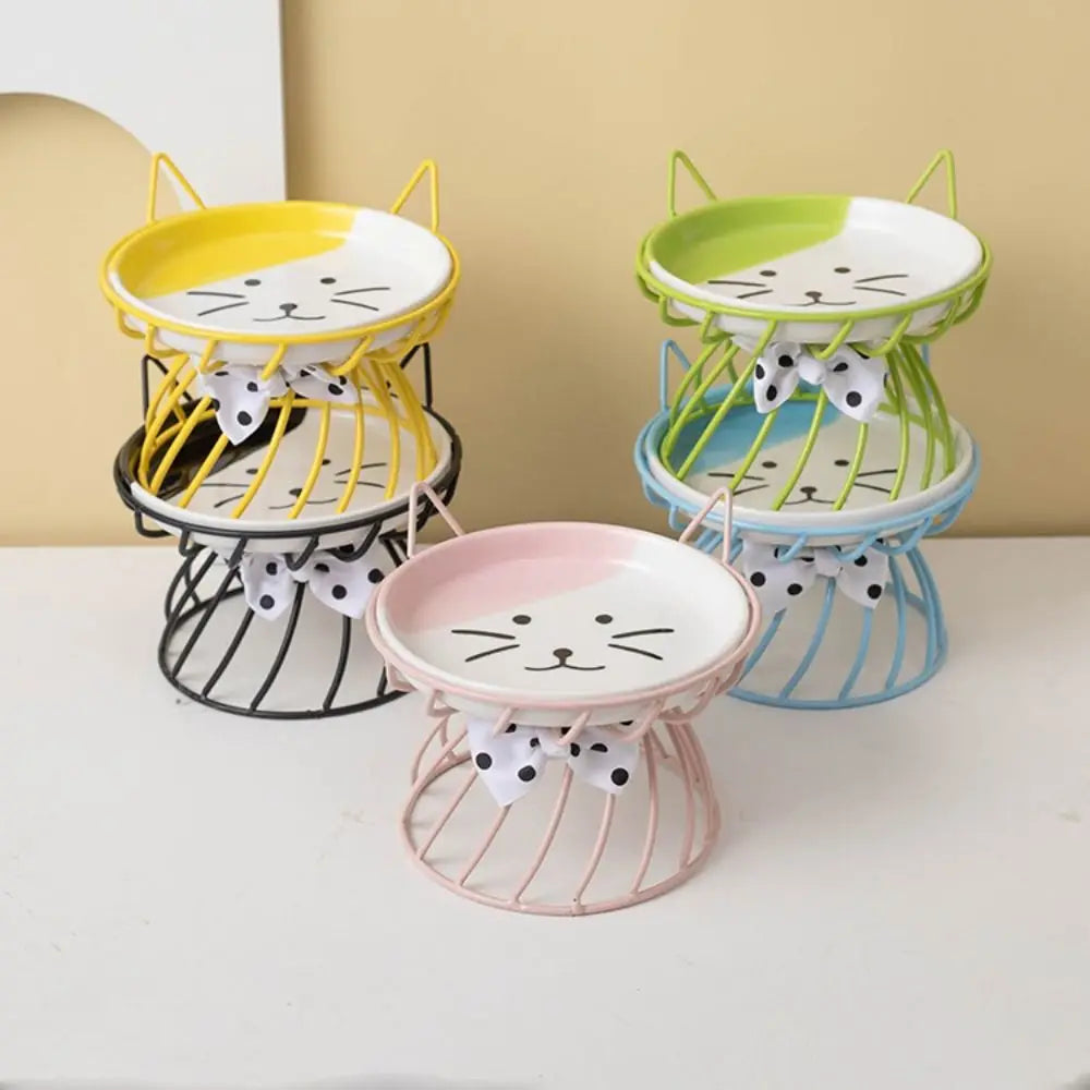 HappyBite Elevated Ceramic Cat Bowl