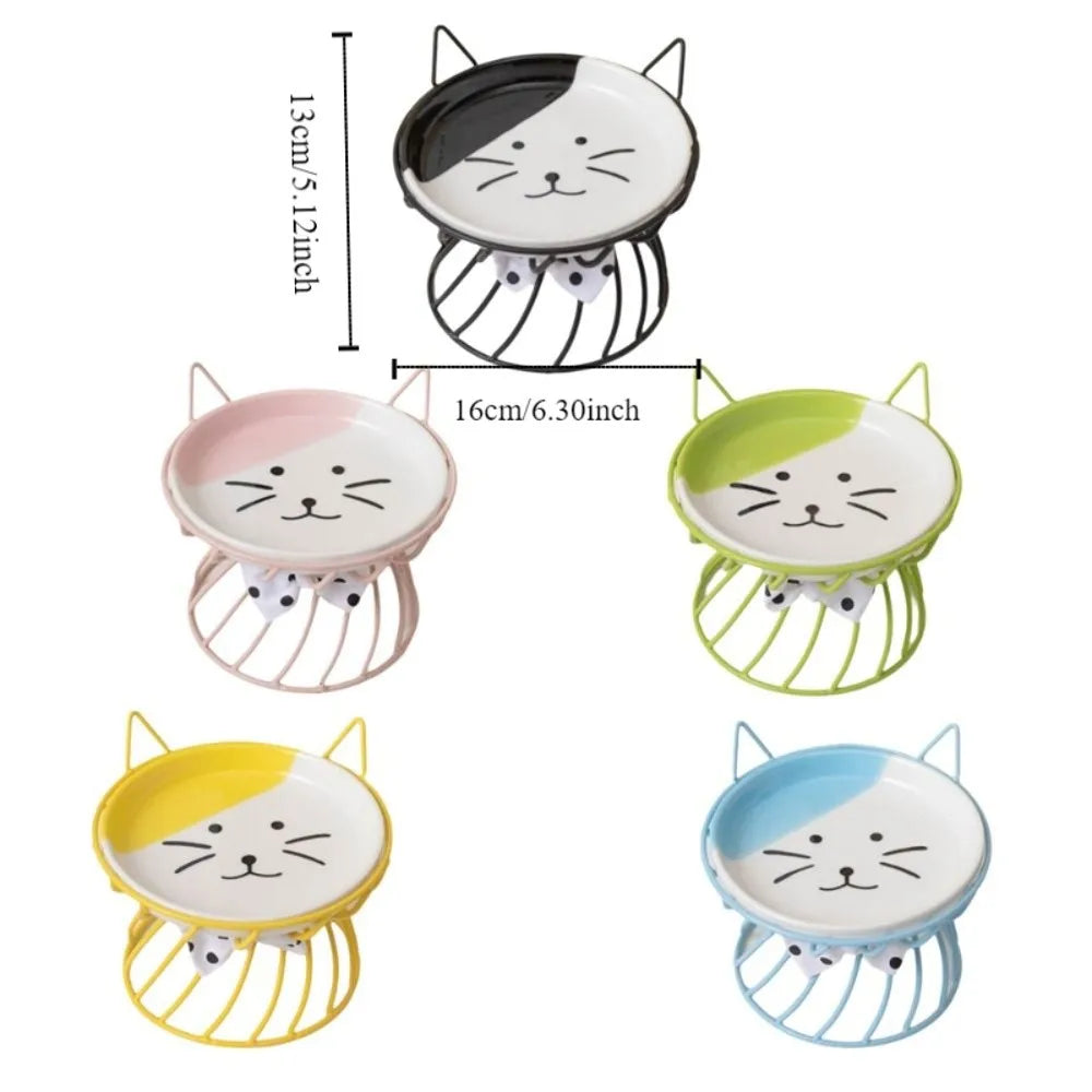 HappyBite Elevated Ceramic Cat Bowl