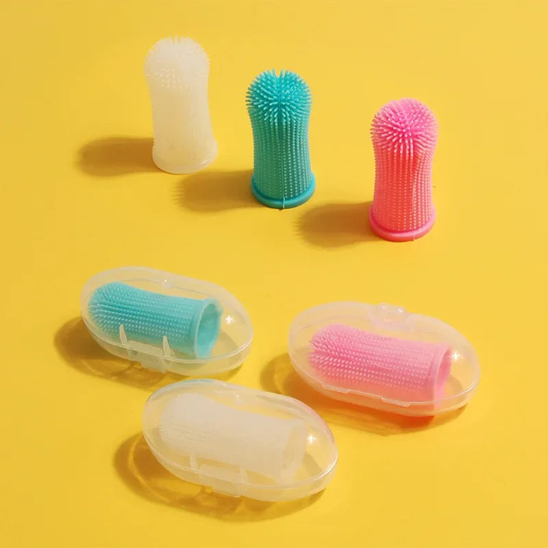 Super Soft Silicone Finger Toothbrush 360° Clean for Pets