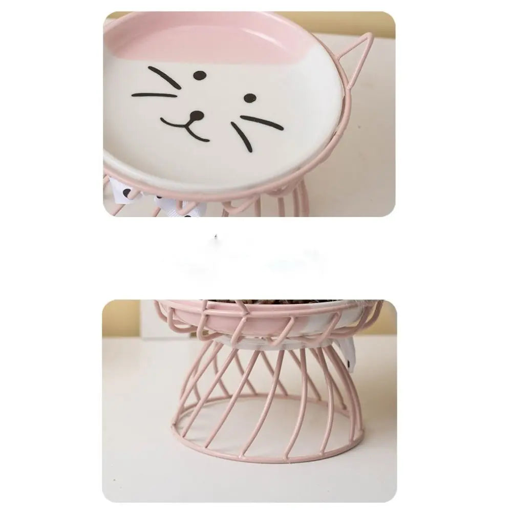 HappyBite Elevated Ceramic Cat Bowl