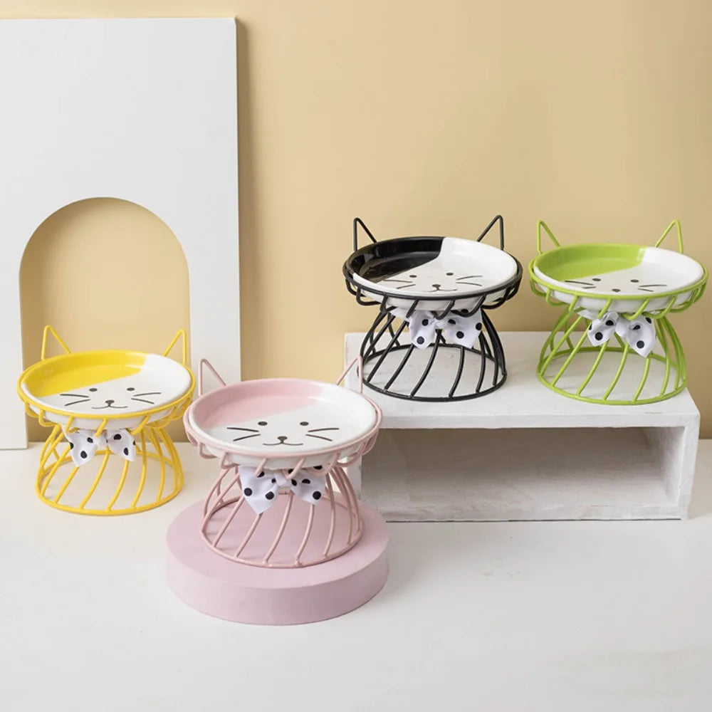 HappyBite Elevated Ceramic Cat Bowl