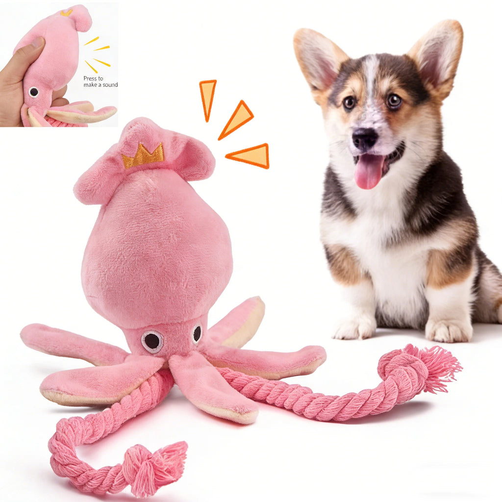 OctoRope Squeaky Chew Toy