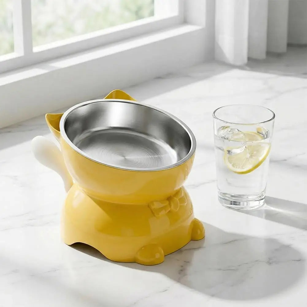 Anti-Tip Elevated Cat Bowl