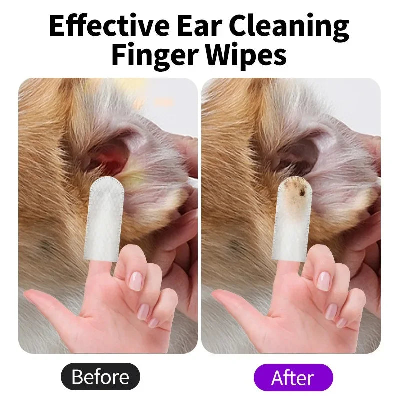 PawFresh Ear Cleaning Finger Wipes – 50 Pack