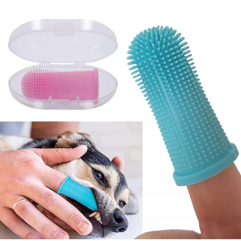 Super Soft Silicone Finger Toothbrush 360° Clean for Pets