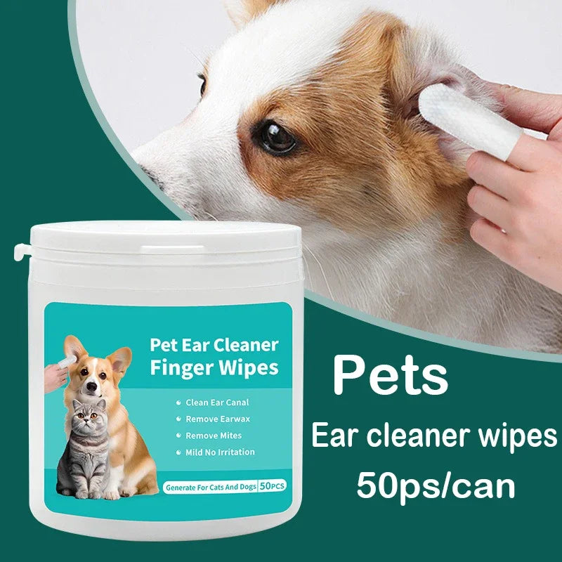 PawFresh Ear Cleaning Finger Wipes – 50 Pack