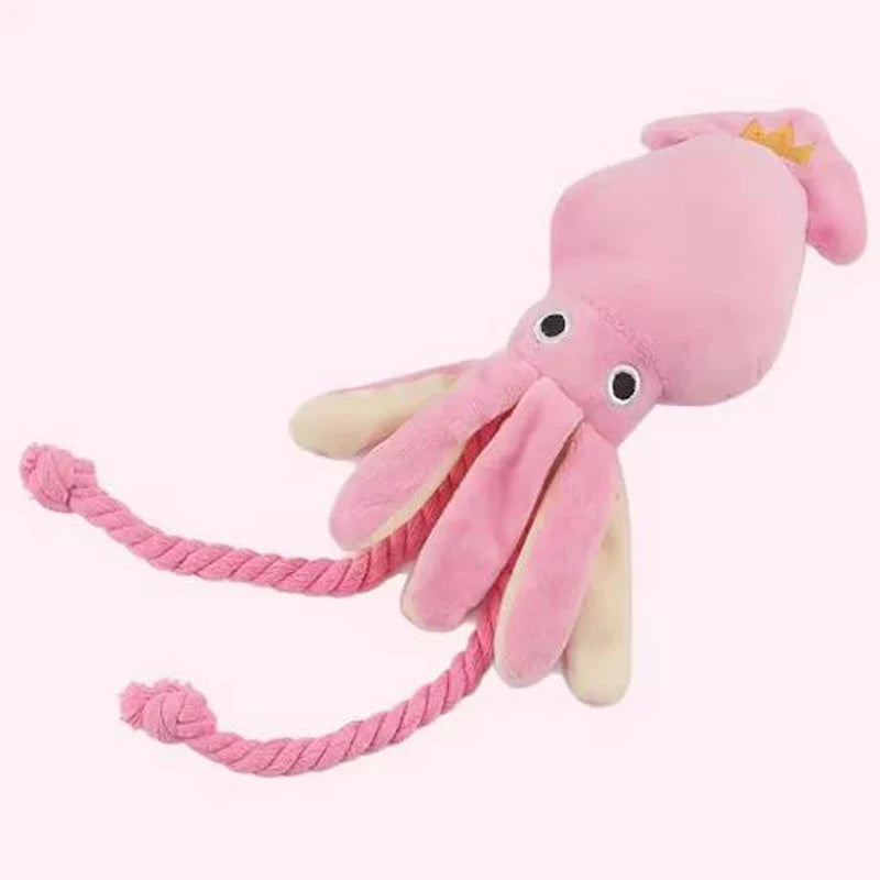 OctoRope Squeaky Chew Toy
