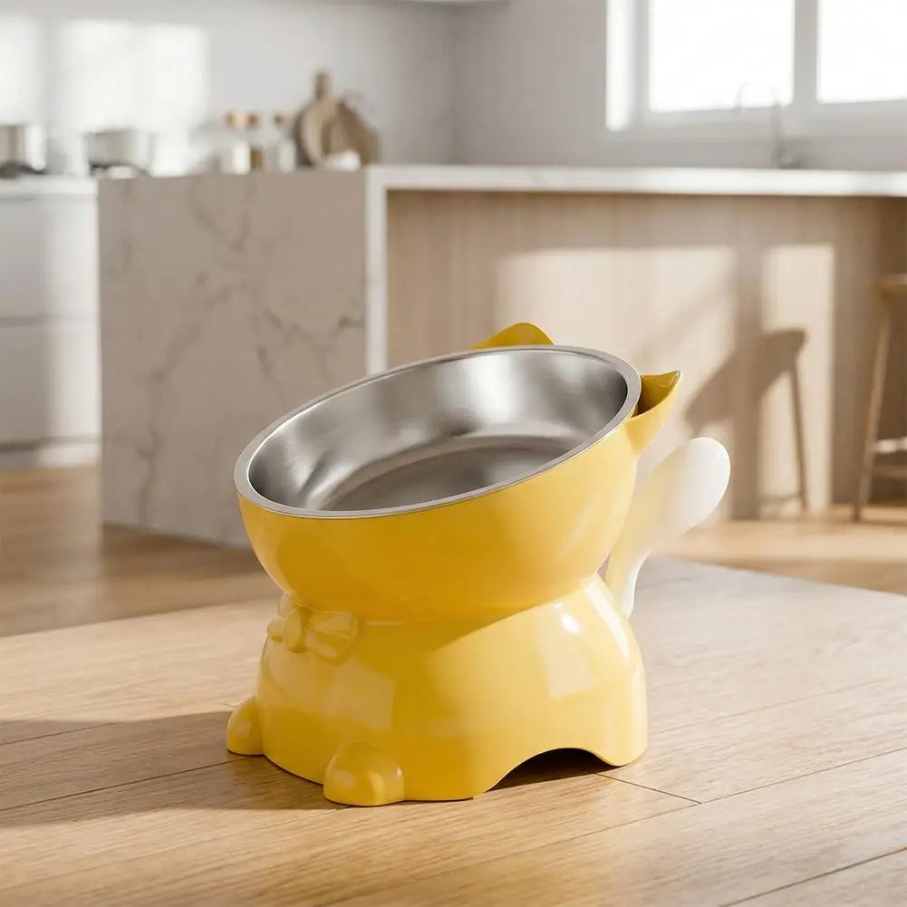 Anti-Tip Elevated Cat Bowl