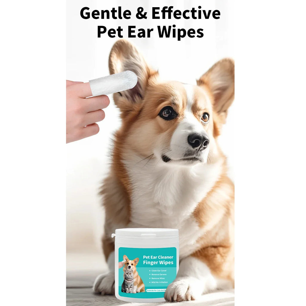 PawFresh Ear Cleaning Finger Wipes – 50 Pack