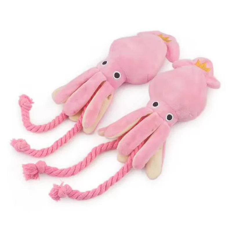 OctoRope Squeaky Chew Toy