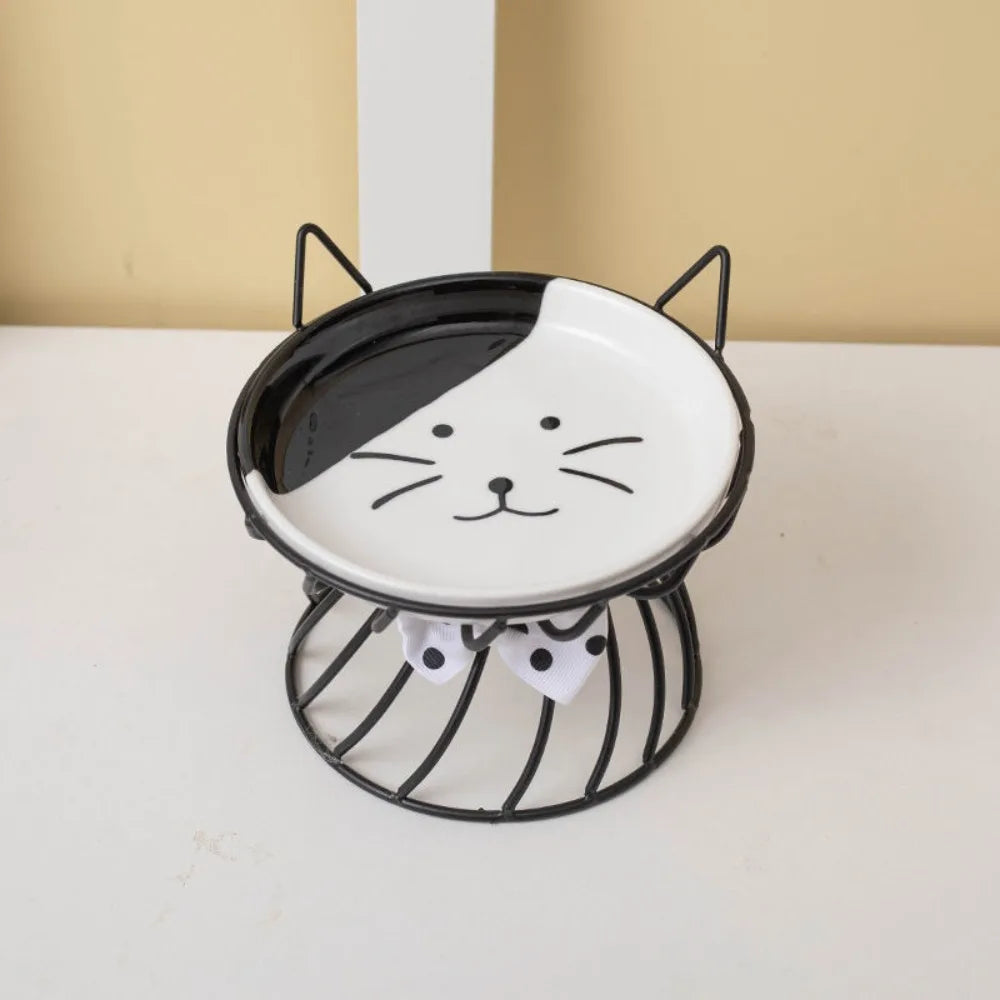 HappyBite Elevated Ceramic Cat Bowl