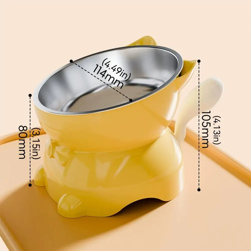 Anti-Tip Elevated Cat Bowl