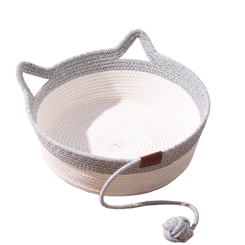 Hand Woven Round Cat Bed