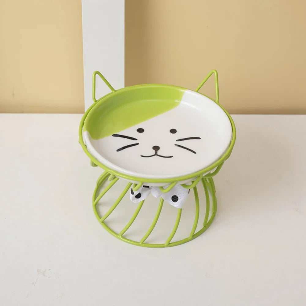 HappyBite Elevated Ceramic Cat Bowl
