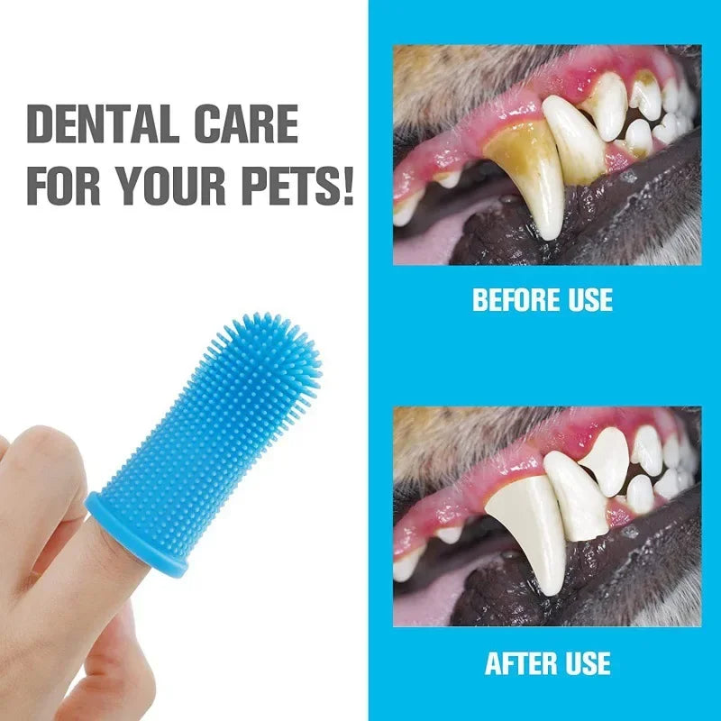 Super Soft Silicone Finger Toothbrush 360° Clean for Pets