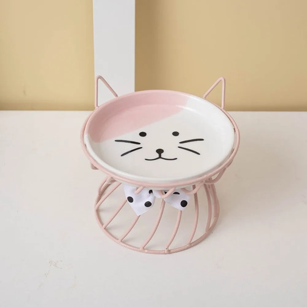 HappyBite Elevated Ceramic Cat Bowl